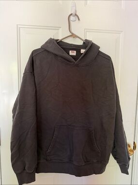 Levi's Black Hooded Pullover Sweatshirt